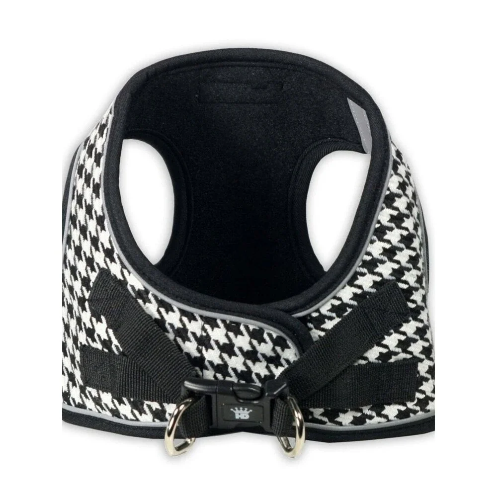 EZ Reflective Harness Vest - Black/White Houndstooth - SZ L 18-20